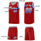 Custom Red Gray Wave Pattern Sports Uniform Basketball Jersey Limited
