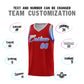 Custom Red Gray Wave Pattern Sports Uniform Basketball Jersey Limited