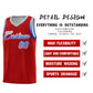 Custom Red Gray Wave Pattern Sports Uniform Basketball Jersey Limited