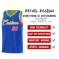 Custom Royal Blue Neon Green Wave Pattern Sports Uniform Basketball Jersey Limited