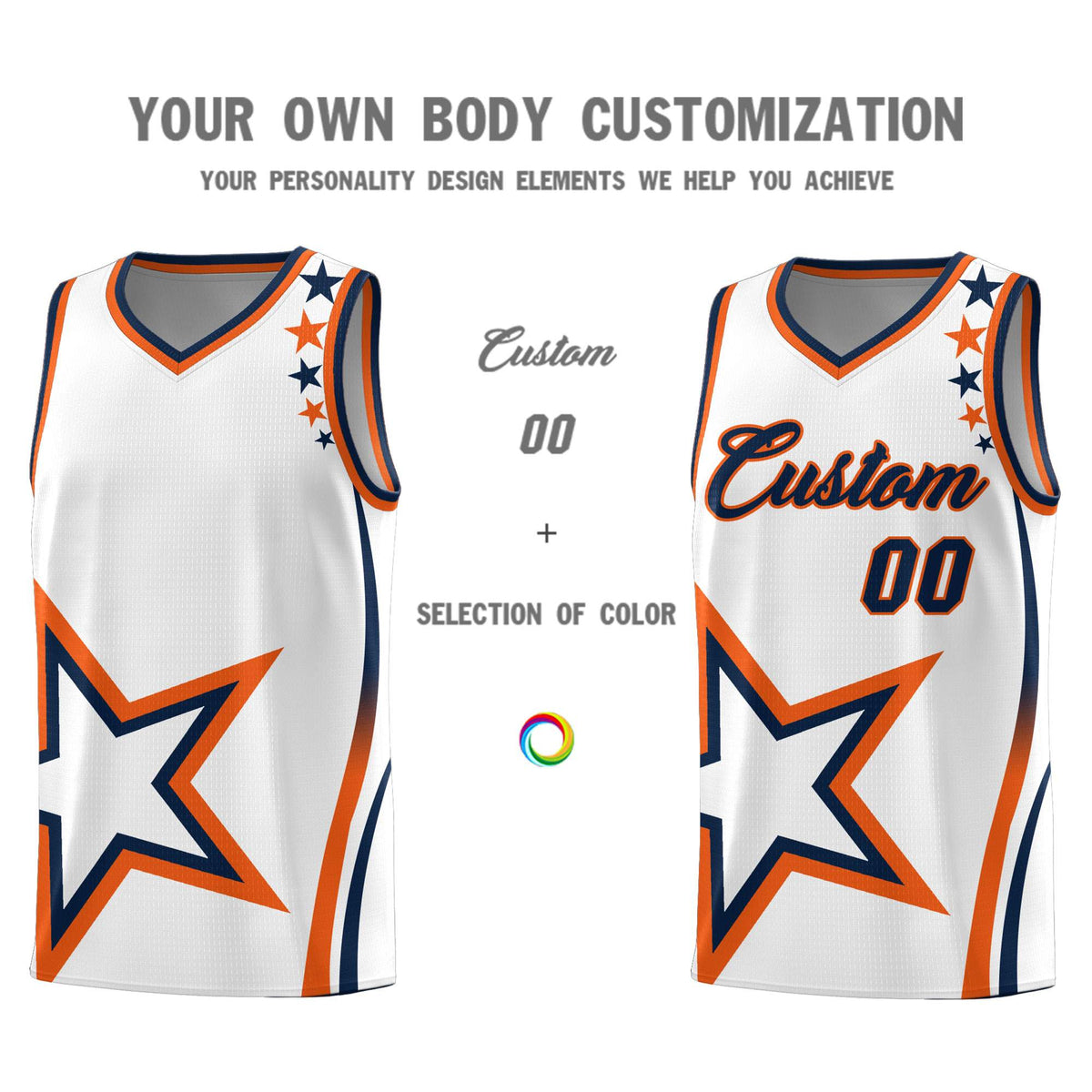 Custom White Shoulder Stars Graffiti Pattern Sets Basketball Jersey Limited