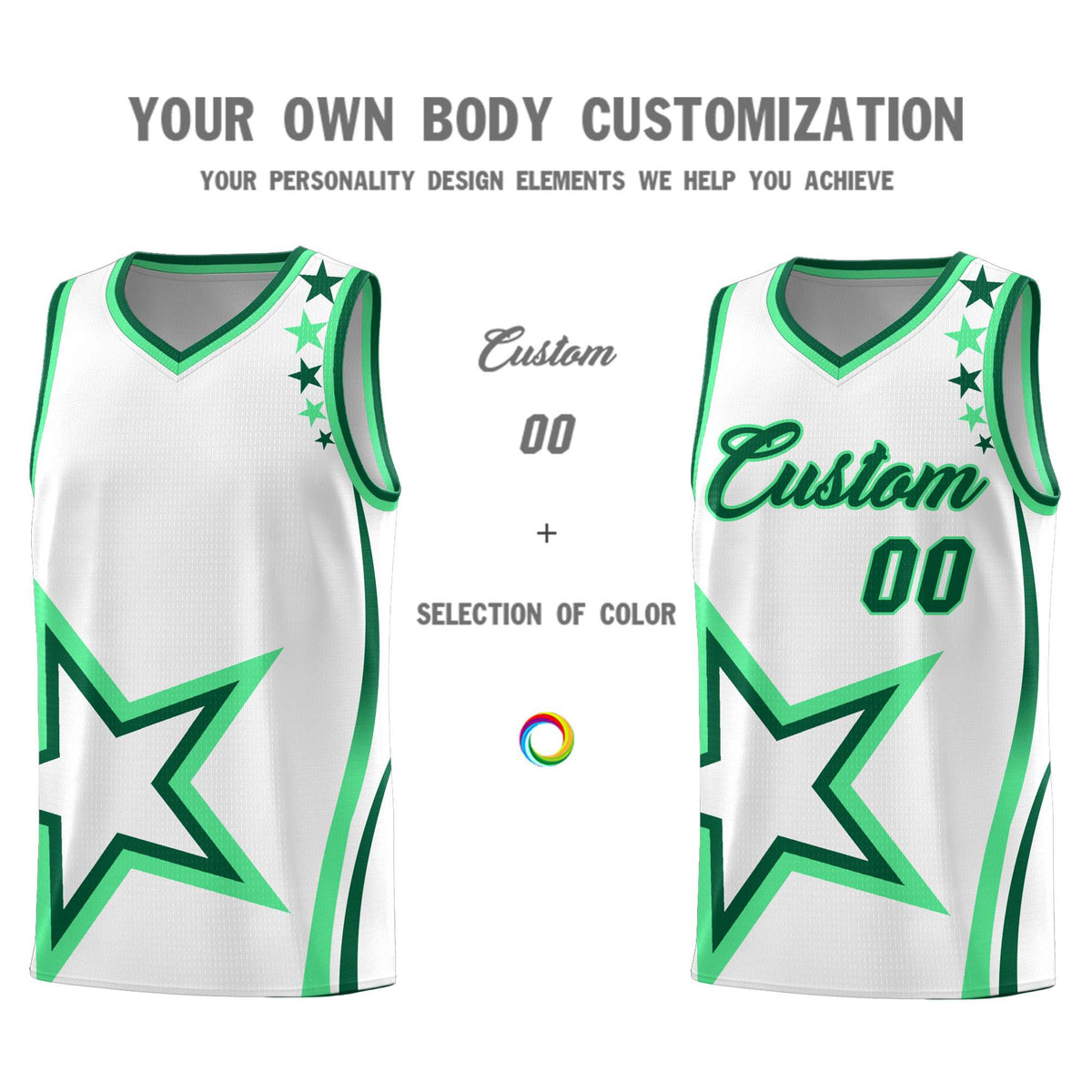 Custom White Shoulder Stars Graffiti Pattern Sets Basketball Jersey Limited