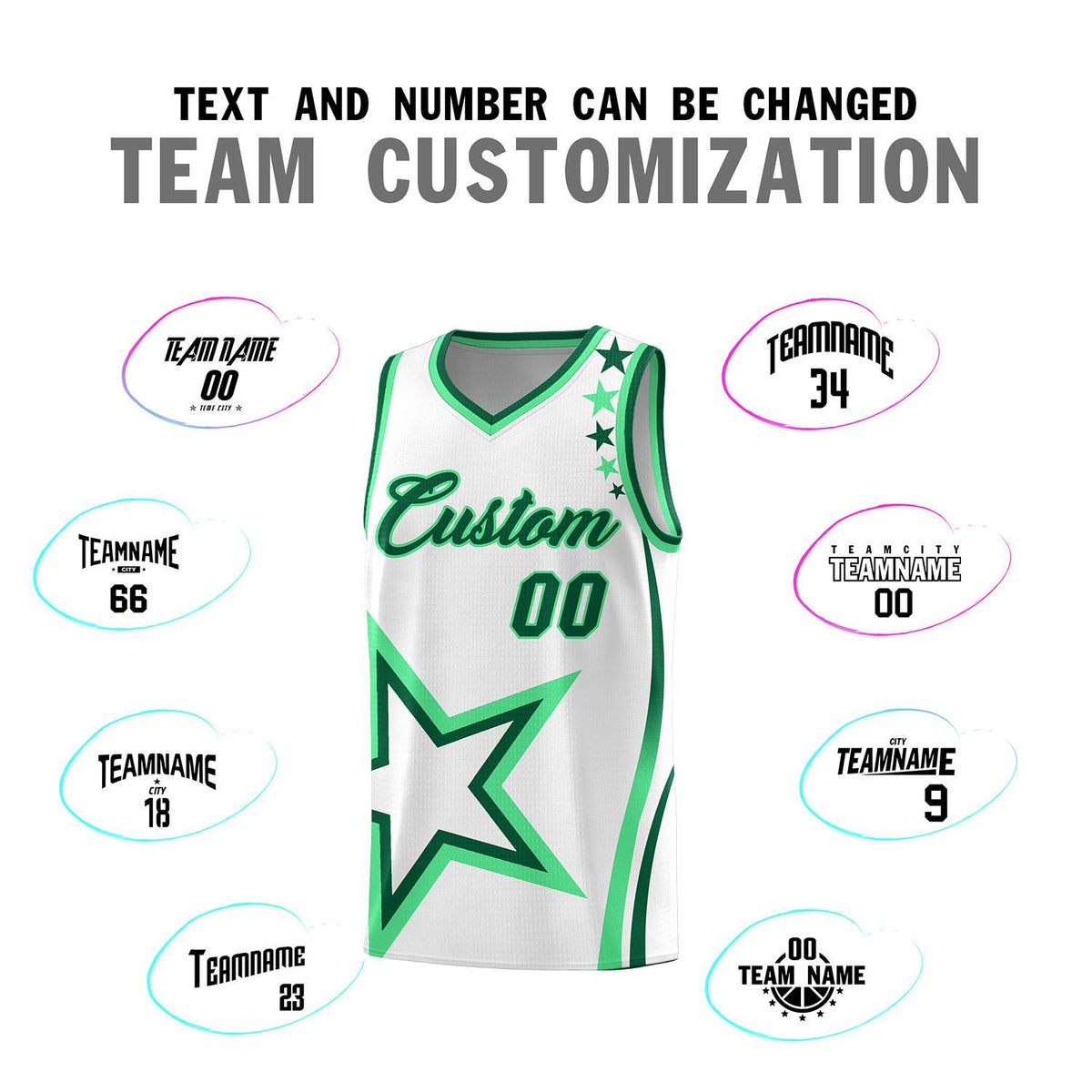 Custom White Shoulder Stars Graffiti Pattern Sets Basketball Jersey Limited