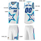 Custom White Shoulder Stars Graffiti Pattern Sets Basketball Jersey Limited