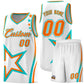 Custom White Shoulder Stars Graffiti Pattern Sets Basketball Jersey