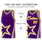 Custom Purple Shoulder Stars Graffiti Pattern Sets Basketball Jersey Limited