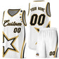 Custom White Shoulder Stars Graffiti Pattern Sets Basketball Jersey