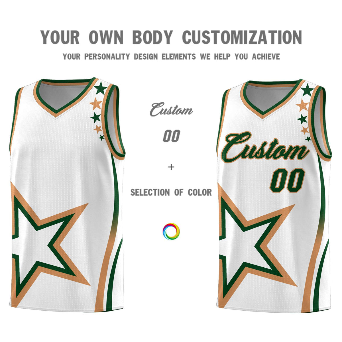 Custom White Shoulder Stars Graffiti Pattern Sets Basketball Jersey Limited