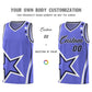 Custom Purple Shoulder Stars Graffiti Pattern Sets Basketball Jersey Limited