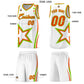 Custom White Shoulder Stars Graffiti Pattern Sets Basketball Jersey Limited