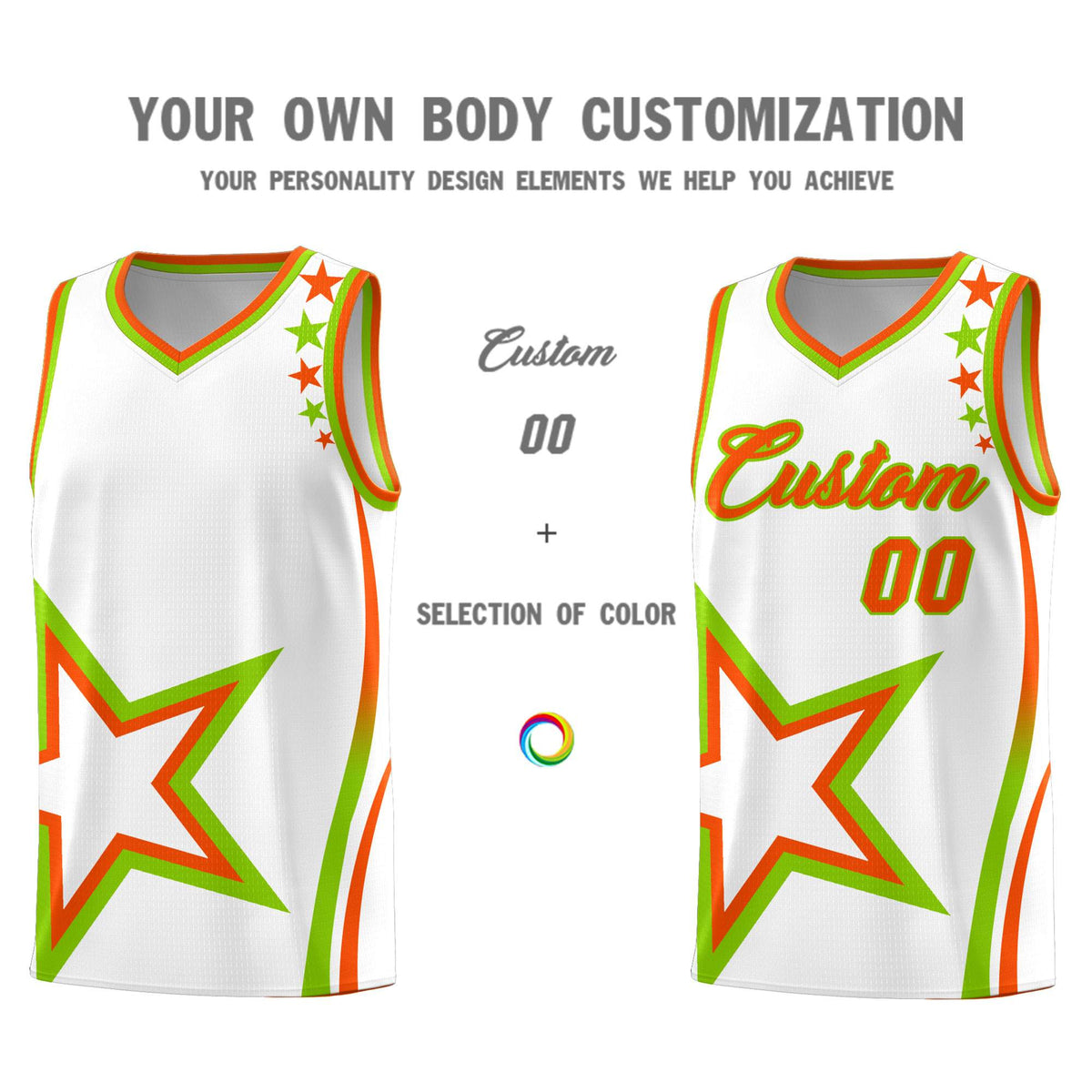 Custom White Shoulder Stars Graffiti Pattern Sets Basketball Jersey Limited