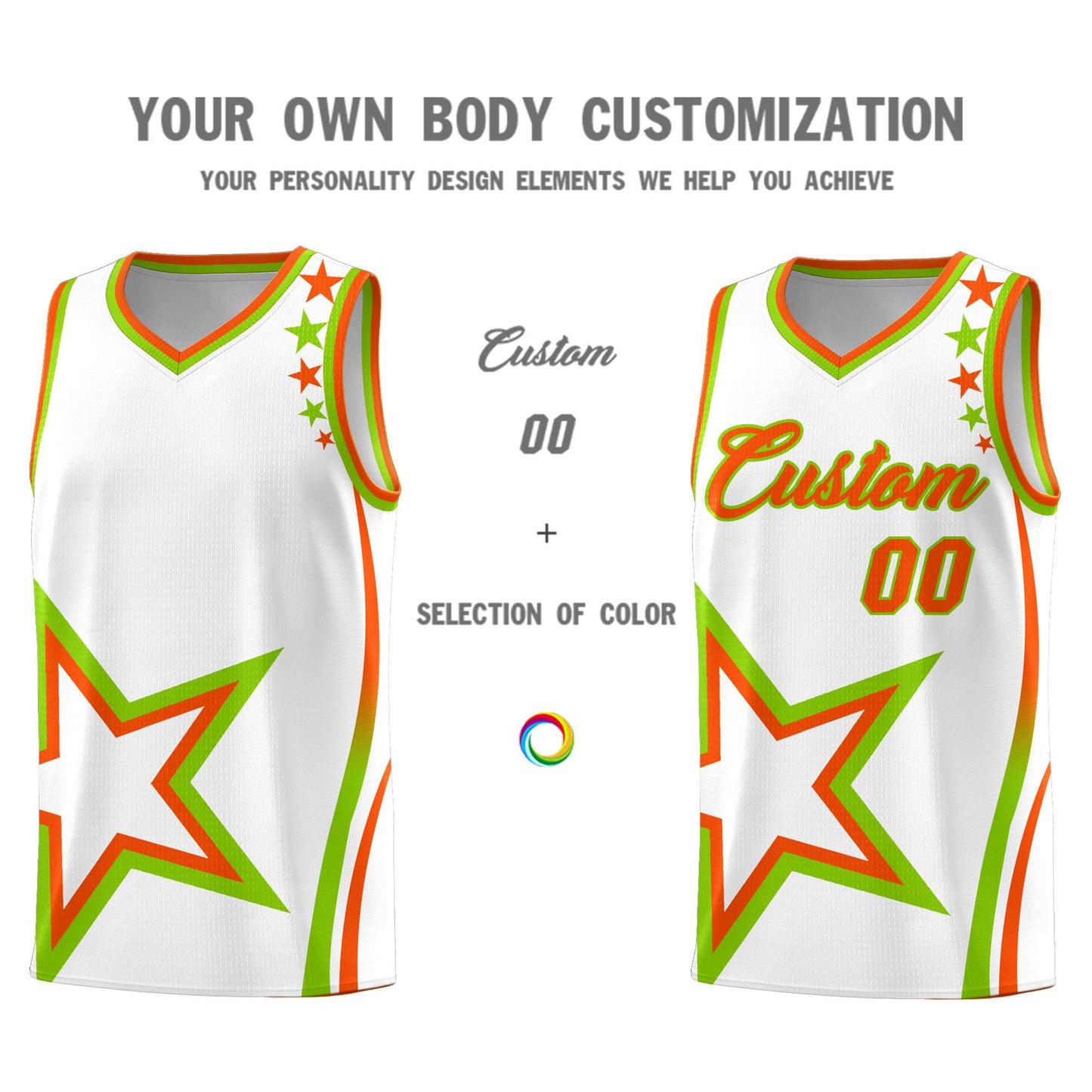 Custom White Shoulder Stars Graffiti Pattern Sets Basketball Jersey Limited