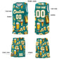 Custom Teal National Beer Day Personalized Beer Bubble Basketball Jersey Limited