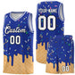 Custom Royal Blue Basketball Kits with Ice Cream Element Pattern
