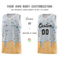 Custom Silver Basketball Kits with Ice Cream Element Pattern Limited