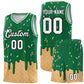 Custom Kelly Green Basketball Kits with Ice Cream Element Pattern