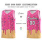 Custom Pink Basketball Kits with Ice Cream Element Pattern Limited
