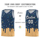 Custom Midnight Blue Basketball Kits with Ice Cream Element Pattern Limited