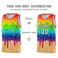 Custom Rainbow Basketball Kits with Ice Cream Element Pattern Limited