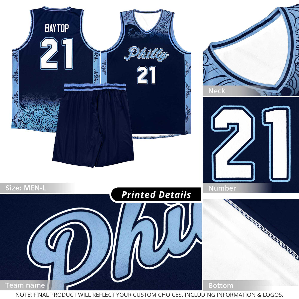 Custom White Personalized Cloud Pattern Sports Sets Uniform Basketball Jersey Limited