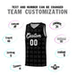 Custom Black White Trailblazer Dot Pattern Sports Uniform Basketball Jersey Limited