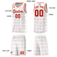 Custom White Red Trailblazer Dot Pattern Sports Uniform Basketball Jersey Limited