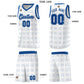 Custom White Royal Trailblazer Dot Pattern Sports Uniform Basketball Jersey Limited