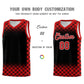 Custom Black Red Classic Plaid Pattern Sports Uniform Basketball Jersey Limited
