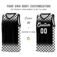 Custom Black White Classic Plaid Pattern Sports Uniform Basketball Jersey Limited