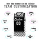 Custom Black White Classic Plaid Pattern Sports Uniform Basketball Jersey Limited