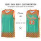 Custom Bright Green Orange Classic Plaid Pattern Sports Uniform Basketball Jersey Limited