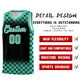 Custom Black Bright Green Classic Plaid Pattern Sports Uniform Basketball Jersey Limited