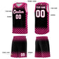 Custom Black Pink Classic Plaid Pattern Sports Uniform Basketball Jersey Limited