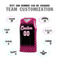 Custom Black Pink Classic Plaid Pattern Sports Uniform Basketball Jersey Limited