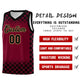 Custom Crimson Black Classic Plaid Pattern Sports Uniform Basketball Jersey Limited