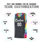 Custom Dark Gray Side Flame Pattern Fashion Sports Uniform Basketball Jersey Limited
