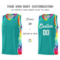 Custom Aqua Side Flame Pattern Fashion Sports Uniform Basketball Jersey Limited