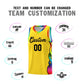 Custom Gold Side Flame Pattern Fashion Sports Uniform Basketball Jersey Limited