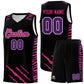 Custom Black Personalized Tiger Claw Pattern Sports Uniform Basketball Jersey