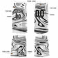 Custom White Black Graffiti Pattern Fluids Style Sports Uniform Basketball Jersey Sets Limited