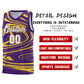 Custom Purple Gold Graffiti Pattern Fluids Style Sports Uniform Basketball Jersey Sets Limited