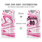 Custom White Pink Graffiti Pattern Fluids Style Sports Uniform Basketball Jersey Sets Limited