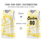 Custom White Gold Graffiti Pattern Fluids Style Sports Uniform Basketball Jersey Sets Limited