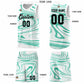 Custom White Bright Green Graffiti Pattern Fluids Style Sports Uniform Basketball Jersey Sets Limited