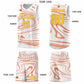 Custom White Light Orange Graffiti Pattern Fluids Style Sports Uniform Basketball Jersey Sets Limited
