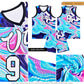 Custom Black Fluid Painting Pattern Sports Uniform Basketball Jersey Limited