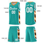 Custom Aqua Mosaic Gradient Fashion Sports Uniform Basketball Jersey Limited