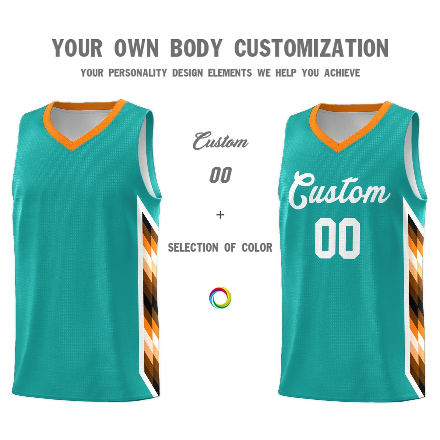 Custom Aqua Mosaic Gradient Fashion Sports Uniform Basketball Jersey Limited