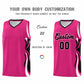 Custom Pink Black-White Graffiti Pattern Side Curve Pattern Sports Uniform Basketball Jersey Sets Limited
