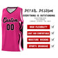 Custom Pink Black-White Graffiti Pattern Side Curve Pattern Sports Uniform Basketball Jersey Sets Limited